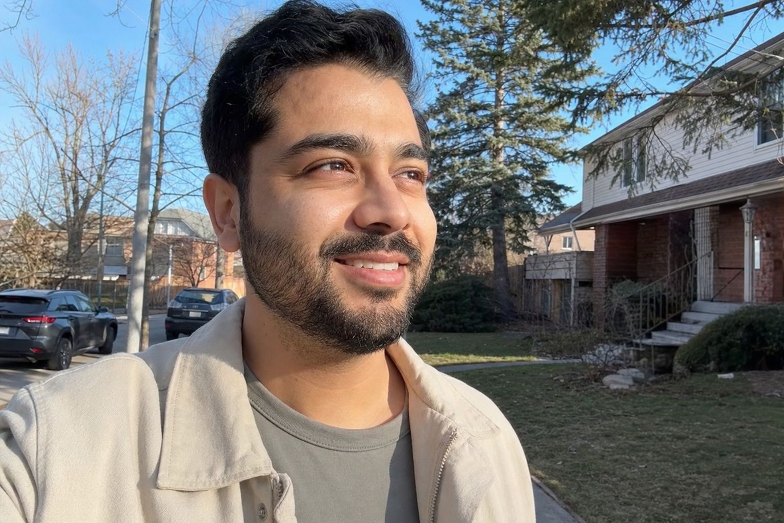 A confident Canadian going about his day with a fresh-start feeling